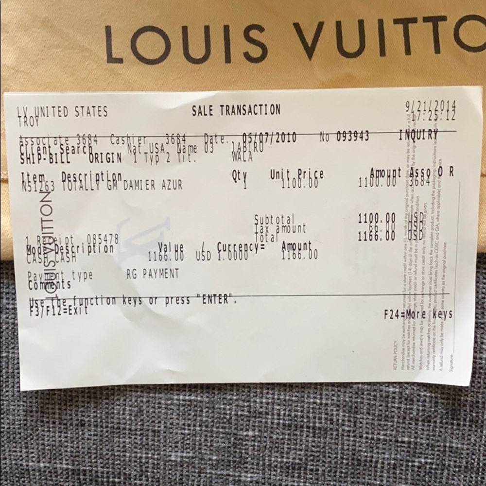 Louis Vuitton “Totally GM Damien Azur bag” - Picture 9 of 11